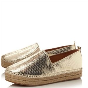 Steve Madden Gold snake print espadrilles